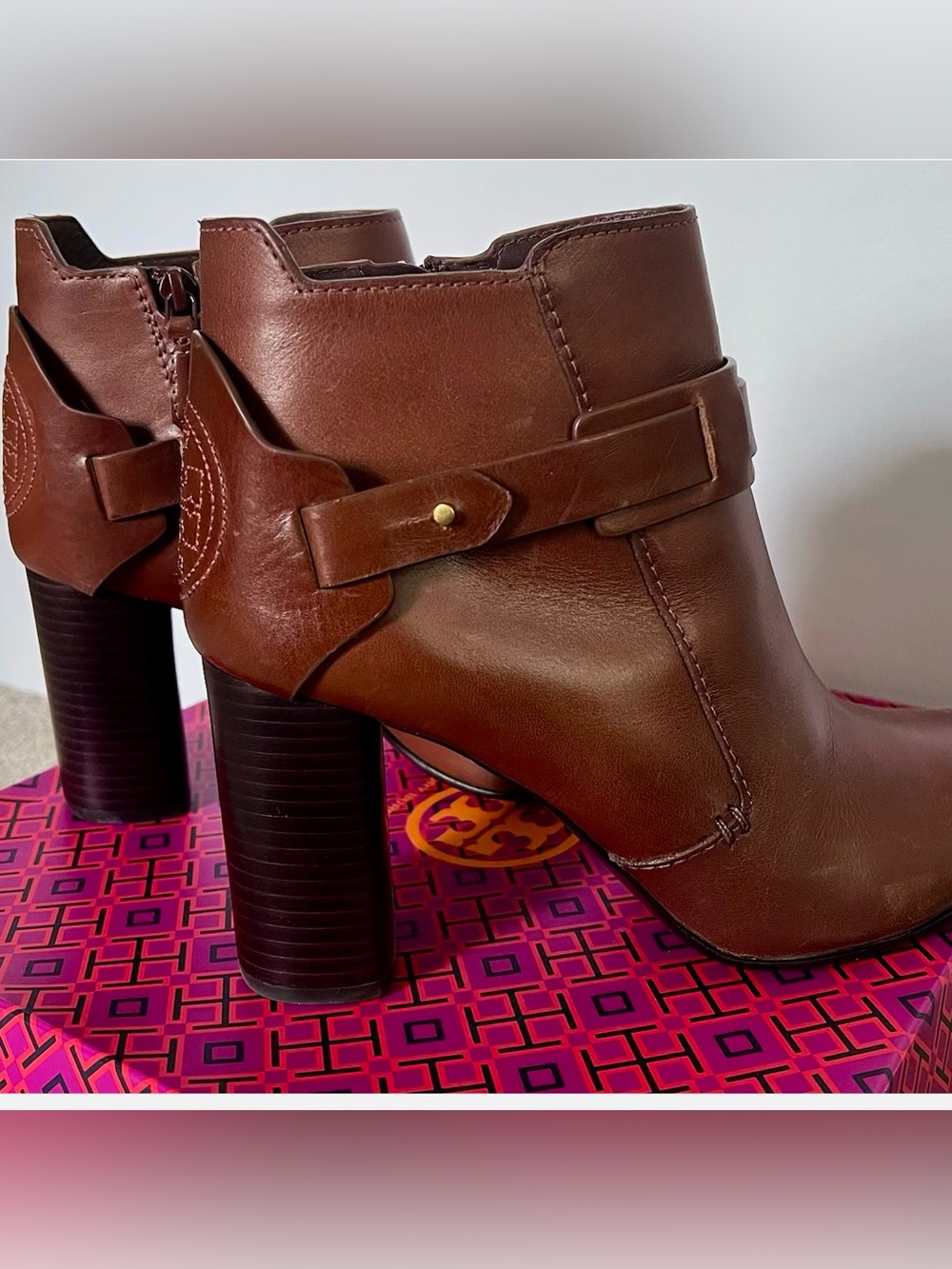 Tory Burch Colton Ankle Booties with Stacked Heel